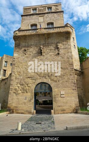 France, Montpellier, Centre historique, Tour de la Babote, cession des remparts de la ville de 13 C. Banque D'Images