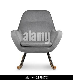 Fauteuil moderne sur fond blanc Banque D'Images