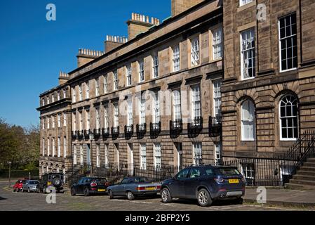 Forres Street dans la nouvelle ville géorgienne d'Édimbourg. Banque D'Images