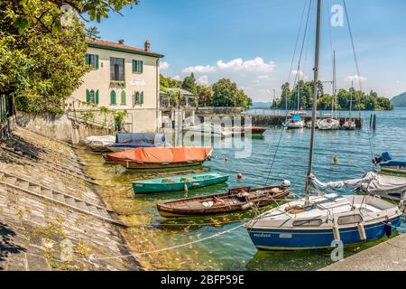 Port de plaisance de Pallanza à Lago Maggiore, Piémont, Italie Banque D'Images