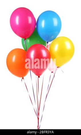 Ballons lumineux isolated on white Banque D'Images