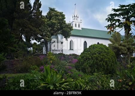 L'Église catholique Saint-Benoît est connue sous le nom d'Église peinte et date de 1842 et située dans le district sud de Kona sur la Grande île d'Hawaï Banque D'Images