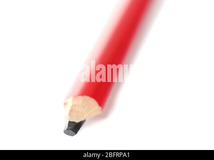 crayon rouge isolé sur blanc Banque D'Images