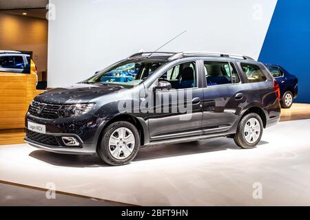 Bruxelles, Belgique, Jan 2020 DACIA LOGAN MCV II, Brussels Motor Show, deuxième génération Facelift, stand automobile Dacia, constructeur automobile roumain Banque D'Images