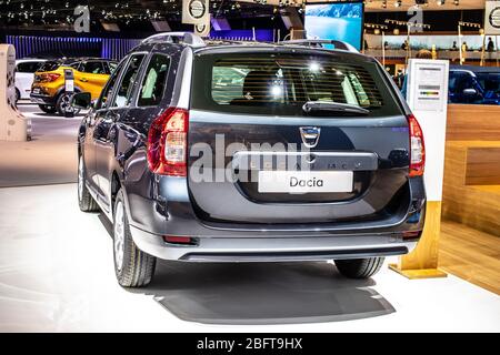 Bruxelles, Belgique, Jan 2020 DACIA LOGAN MCV II, Brussels Motor Show, deuxième génération Facelift, stand automobile Dacia, constructeur automobile roumain Banque D'Images