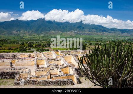 Ruines à Yagul, Oaxaca, Mexique. Banque D'Images