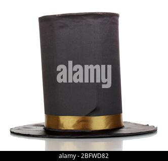 Cylindre noir isolé sur blanc Banque D'Images