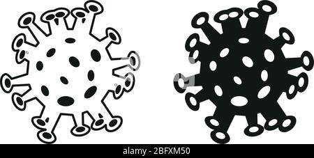 Icône de virus simple, peut être utilisé comme illustration pour le coronavirus ncov / covid 19 Illustration de Vecteur
