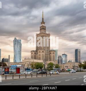 Palais de la Culture et de la science à Varsovie, Pologne Banque D'Images