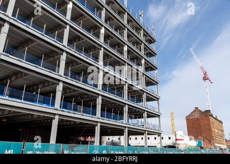 Chantier de construction au nouveau quai Buchanan à Glasgow City Centre. Banque D'Images