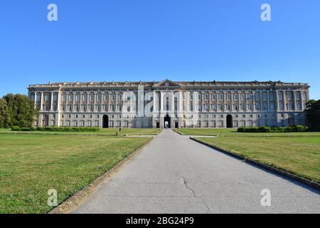 Les jardins du Palais Royal de Caserta, Italie Banque D'Images