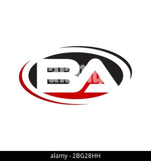 Original BA lettre combiné logo Design vecteur graphique symbole élément de signe Illustration de Vecteur