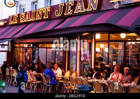 Quartier Montmartre de Paris, France. Banque D'Images