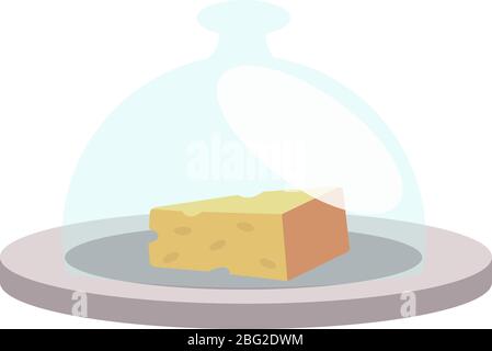 Fromage sous cloche, illustration, vecteur sur fond blanc Illustration de Vecteur