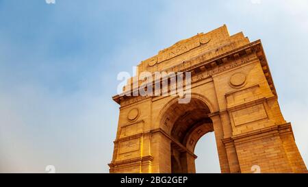 Le monument commémoratif de la première Guerre mondiale de la porte de l'Inde à New Delhi, en Inde Banque D'Images
