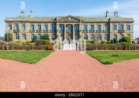 Les bâtiments du comté d'Ayr, le conseil municipal, les principaux bureaux du conseil du comté d'Ayr, Ayr, Ayrshire, Écosse, Royaume-Uni. Banque D'Images