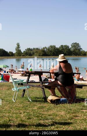 Lougratte Aquitaine en Lot et Garonne, Lac de Lougratte, Lac de Lougratte, Lot-et-Garonne, France du Sud-Ouest, Europe. Banque D'Images