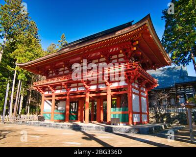 Bâtiments du Temple à Danjogaran au coeur de la colonie du Mont Koya dans la préfecture de Wakayama au sud d'Osaka. Banque D'Images