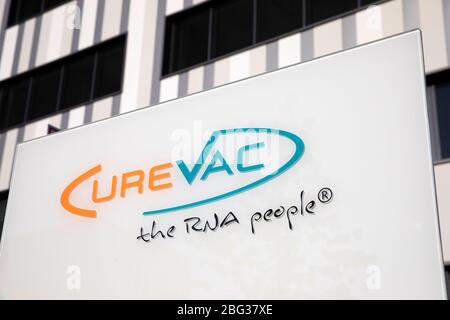 Tubingen, Allemagne. 19 avril 2020. Espoir pour le vaccin contre le virus corona de la société pharmaceutique Tubingen CureVac AG. Tubingen, 19 avril 2020 | usage international crédit: dpa/Alay Live News Banque D'Images