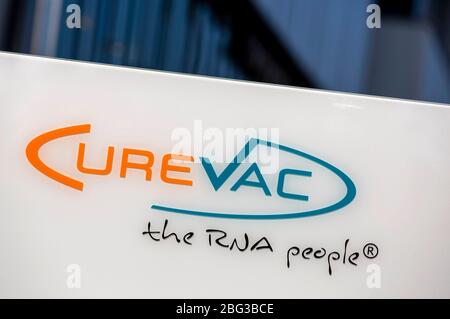 Tubingen, Allemagne. 19 avril 2020. Espoir pour le vaccin contre le virus corona de la société pharmaceutique Tubingen CureVac AG. Tubingen, 19 avril 2020 | usage international crédit: dpa/Alay Live News Banque D'Images