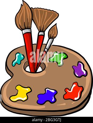 Palette de couleurs avec formes, illustration, vecteur sur fond blanc Illustration de Vecteur