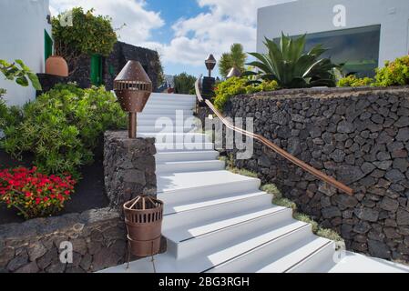 LANZAROTE, ESPAGNE – 15 mai 2016 : une partie du musée de la Fondation Cesar Menrique, île de Lanzarote Banque D'Images