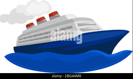 Croisière grand navire, illustration, vecteur sur fond blanc Illustration de Vecteur