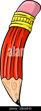 Crayon rouge, illustration, vecteur sur fond blanc Illustration de Vecteur
