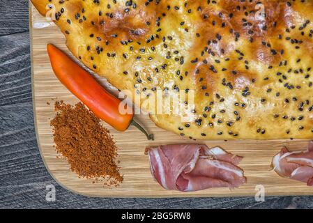 Pain lavash peper prochuto froid Banque D'Images