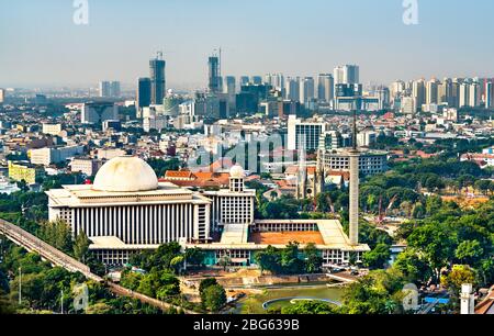 Mosquée d'Istiqlal à Jakarta, Indonésie Banque D'Images