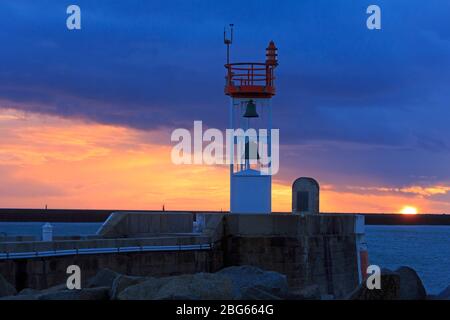 Breakwater Lighthouse,Le Havre,Normandie,France,Europe Banque D'Images