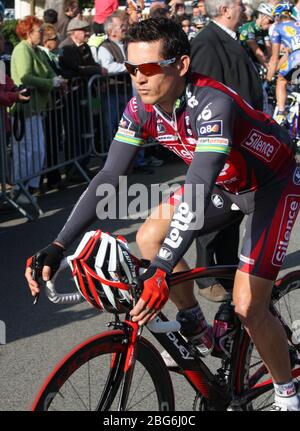 Robbie McEwen de Silence-Lotto lors des tournées de Paris 2008, course cycliste, Saint Arnould en Yvelines - Tours (252 km) sur l'Octobre12, 2008 à Saint Arnould en Yvelines, France - photo Laurent Lairys / DPPI Banque D'Images