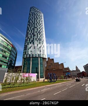 Gratte-ciel, West Tower, Brook Street, Liverpool, Merseyside, Angleterre, Royaume-Uni, L3 9PJ Banque D'Images