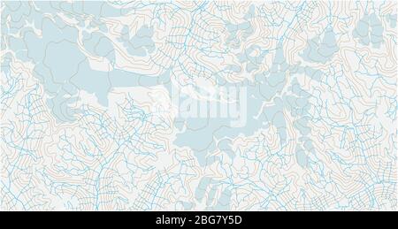 Carte vectorielle topographique abstraite avec représentation des glaciers Illustration de Vecteur