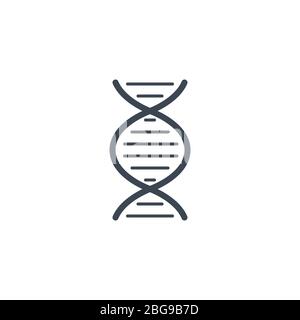 Icône de glyphe vectoriel lié à l'ADN. Illustration de Vecteur