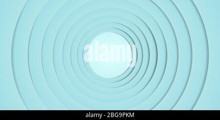 Fond bleu clair de la couche de papier circulaire. Illustration vectorielle de découpe de papier circulaire. Illustration de Vecteur