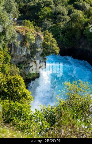 Cascade de Huka, près de Taupo, île du Nord, Nouvelle-Zélande Banque D'Images