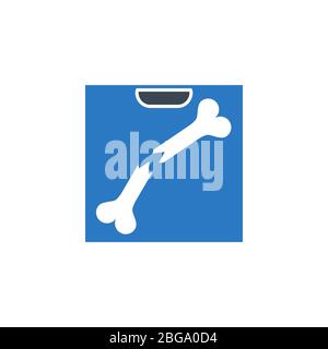 Icône de glyphe vectoriel lié aux rayons X. Illustration de Vecteur