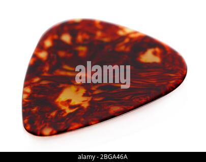 Plectrum coloré isolé sur blanc Banque D'Images