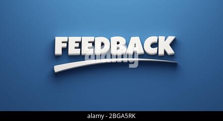 Rédaction de commentaires. Illustration du rendu tridimensionnel Banque D'Images