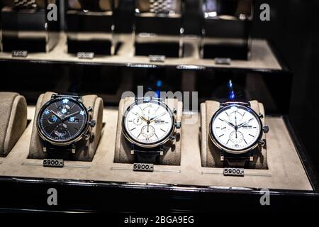 Gen ve Suisse mars 2020 Boutique de fen tres IWC avec montres