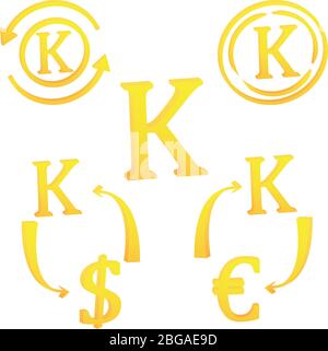 Symbole de la devise de Myanma Kyat en Birmanie Illustration de Vecteur