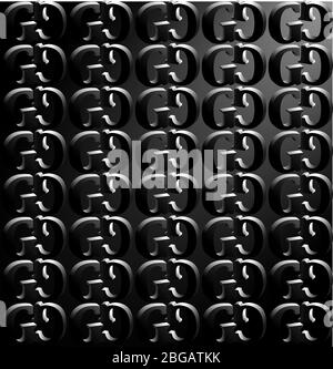 Arrière-plan abstrait créé par la lettre G en noir et blanc. Illustration de Vecteur