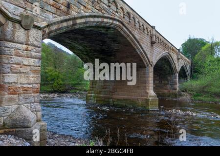 Mercury Bridge, aka Station Bridge au-dessus de la rivière Swale, Richmond, North Yorkshire, Angleterre, Royaume-Uni Banque D'Images