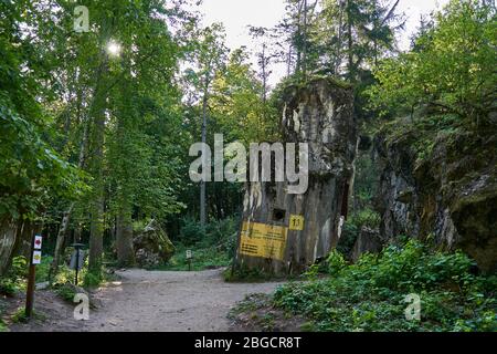 Luftschutzbunker von Adolf Hitler, Wolfsschanze, Masuren, Polen, Europa Banque D'Images