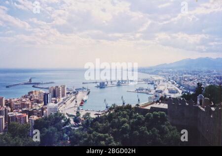 Málaga, Andalousie, Espagne. Photo numérisée prise en 2000. Banque D'Images