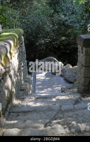 Bomarzo, Italie - 09/30/2017: Le célèbre parc monstre dans la municipalité de Bomarzo en Italie Banque D'Images