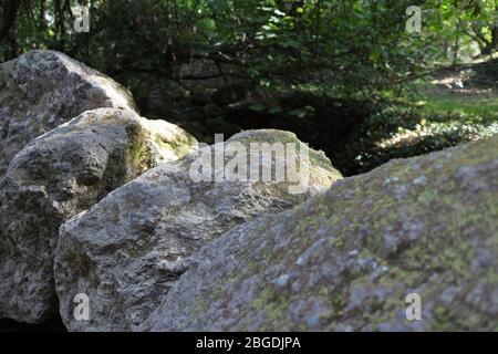 Bomarzo, Italie - 09/30/2017: Le célèbre parc monstre dans la municipalité de Bomarzo en Italie Banque D'Images