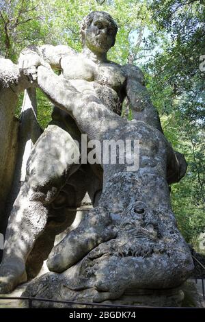 Bomarzo, Italie - 09/30/2017: Le célèbre parc monstre dans la municipalité de Bomarzo en Italie Banque D'Images