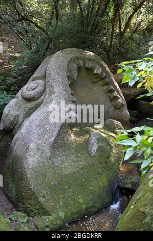 Bomarzo, Italie - 09/30/2017: Le célèbre parc monstre dans la municipalité de Bomarzo en Italie Banque D'Images